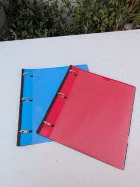 NEW Blue Red Telescoping 3-Ring Binder Notebook School Supplies Office Supplies